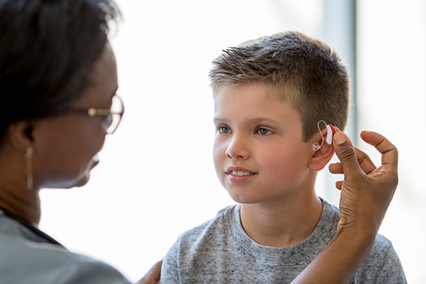 Boy with doctor