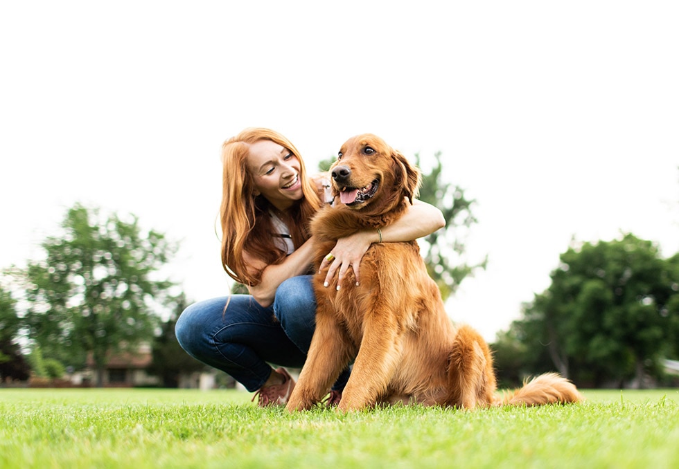 Mom and dog