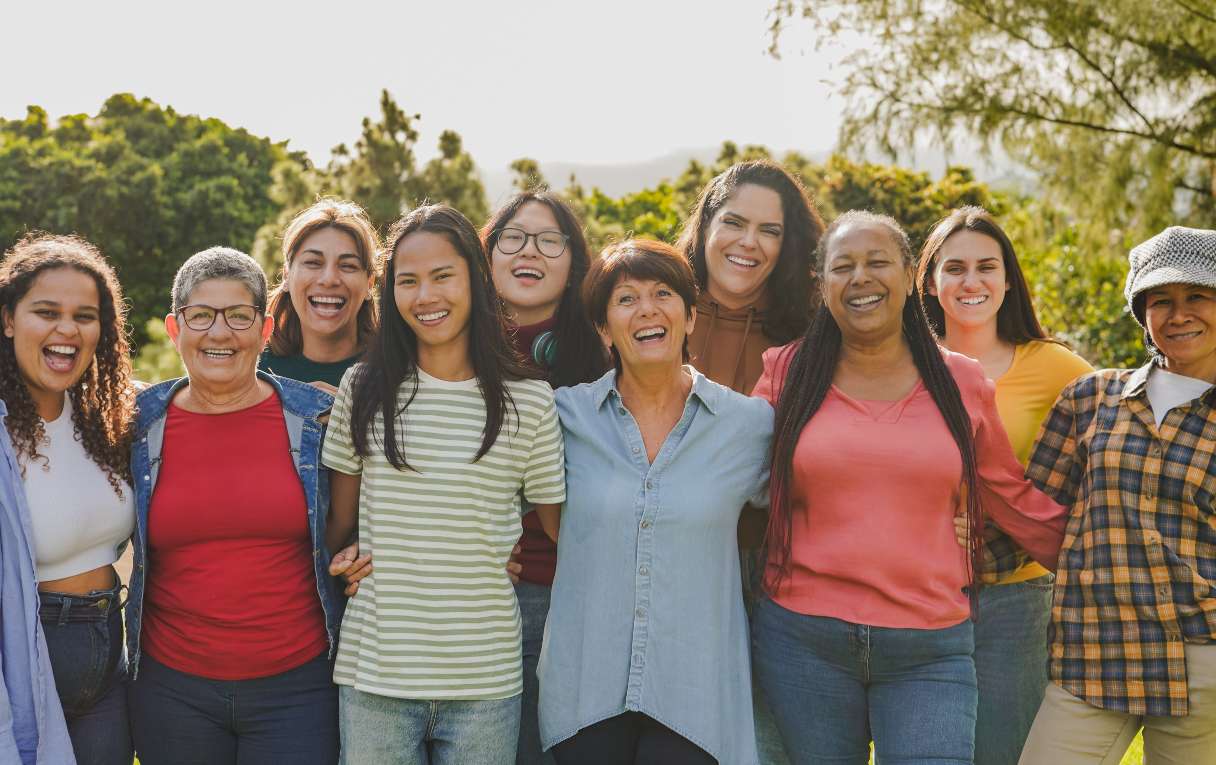 Smiling group of women