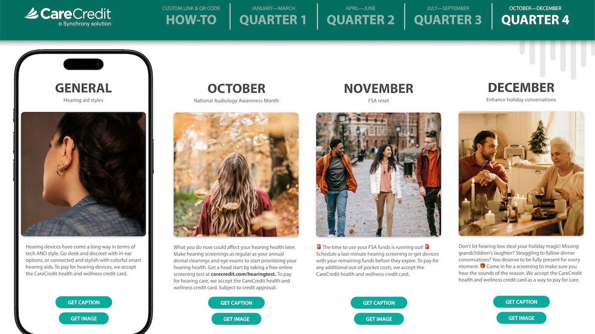 Audiology social media calendar