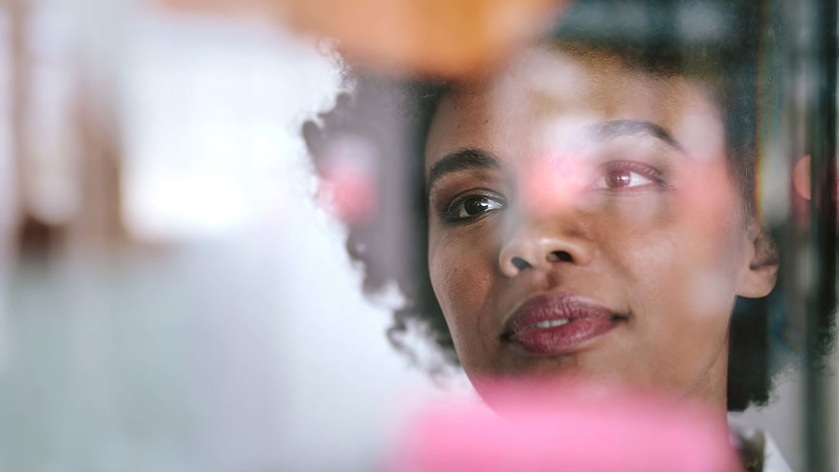 Close-up of a woman's face